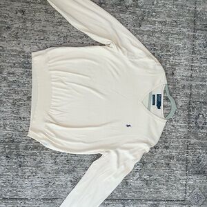 Polo Cream V-Neck Sweater